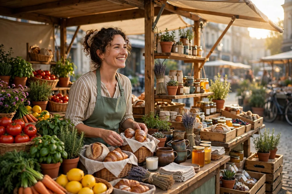 Microfinance for small businesses helping a small market stall grow