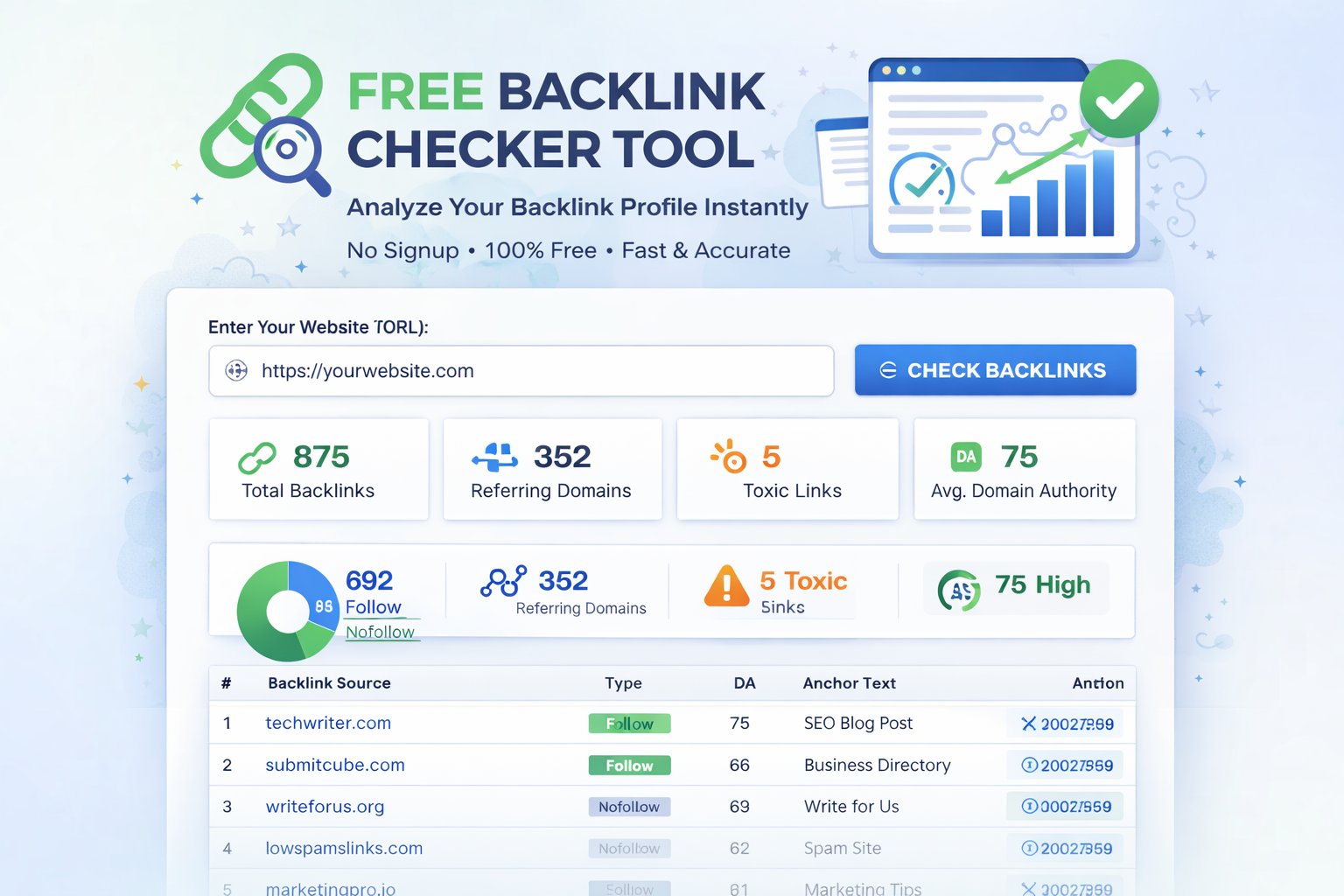 Free backlink checker tool